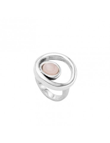 anillo uno de 50 cristal rosa