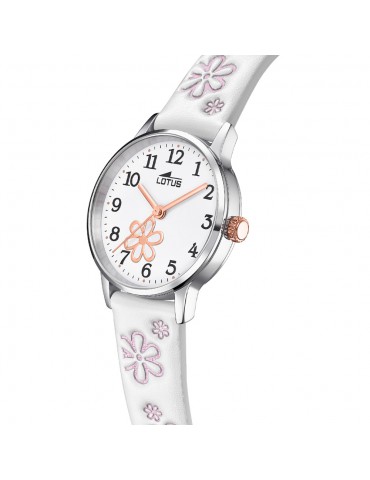 reloj niña blanco flores