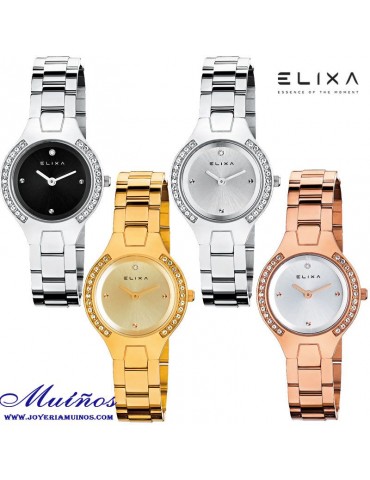 Reloj Elixa Beauty mujer colores con circonitas