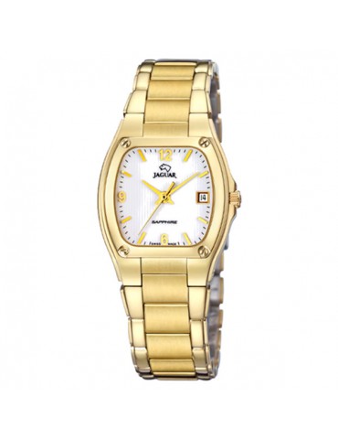 reloj jaguar suizo dorado mujer cuadrado