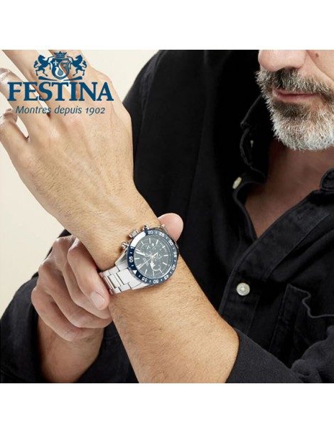 reloj hombre festina acero y cerámica f20575/2