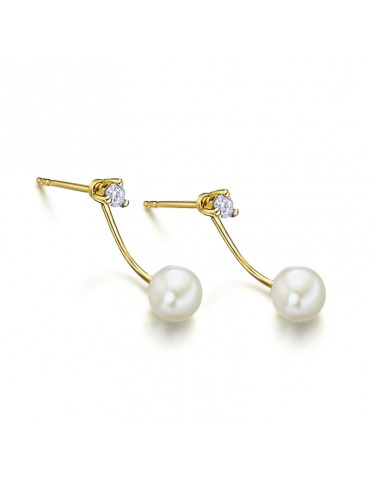 pendientes lecarre oro diamantes perlas