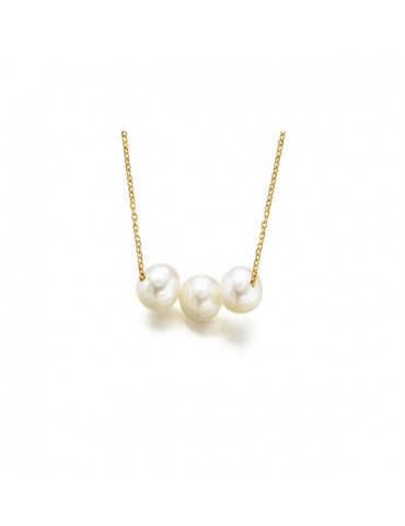 Collar oro perlas lecarre gd022