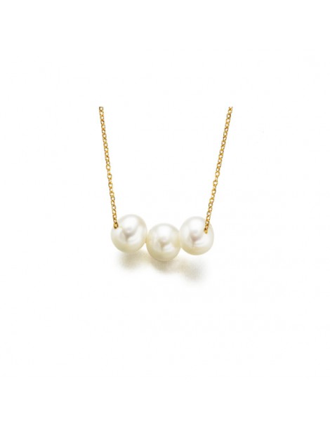 Collar oro perlas lecarre gd022