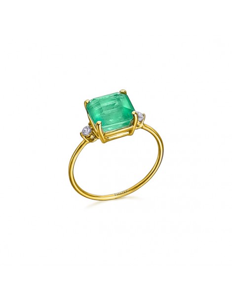 anillo Cuarzo verde lecarre ga095OA