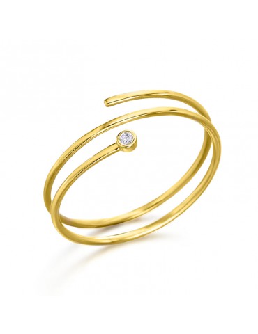 anillo oro espiral lecarre diamante