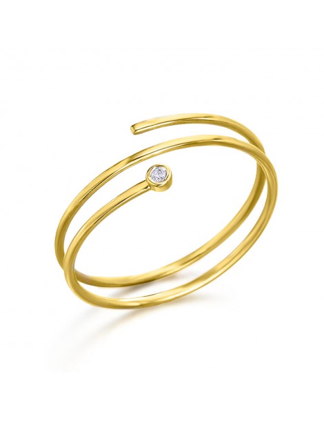 anillo oro espiral lecarre diamante