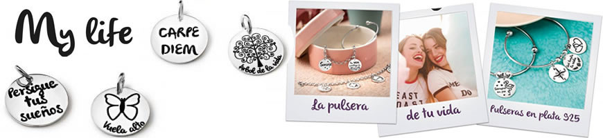 Pulseras Plata personalizables PROMOJOYA My life